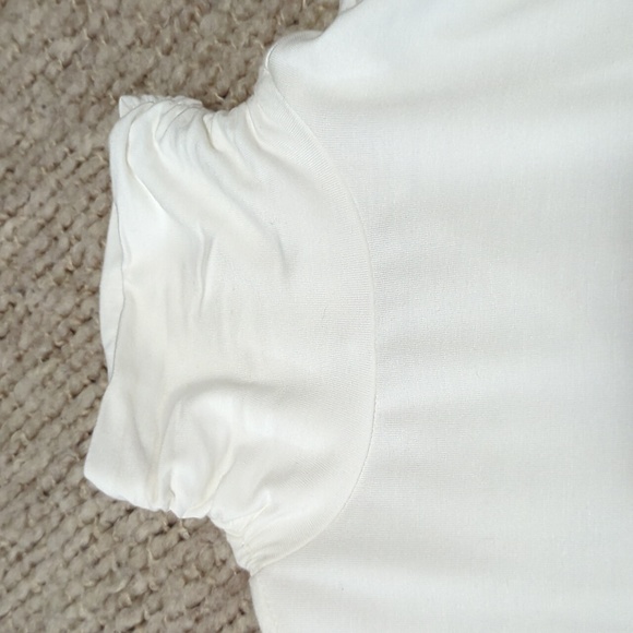 White Mock Neck long sleeve top - Picture 3 of 9